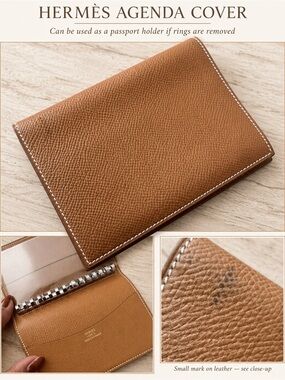 Hermes Tan Leather Agenda Cover for Men